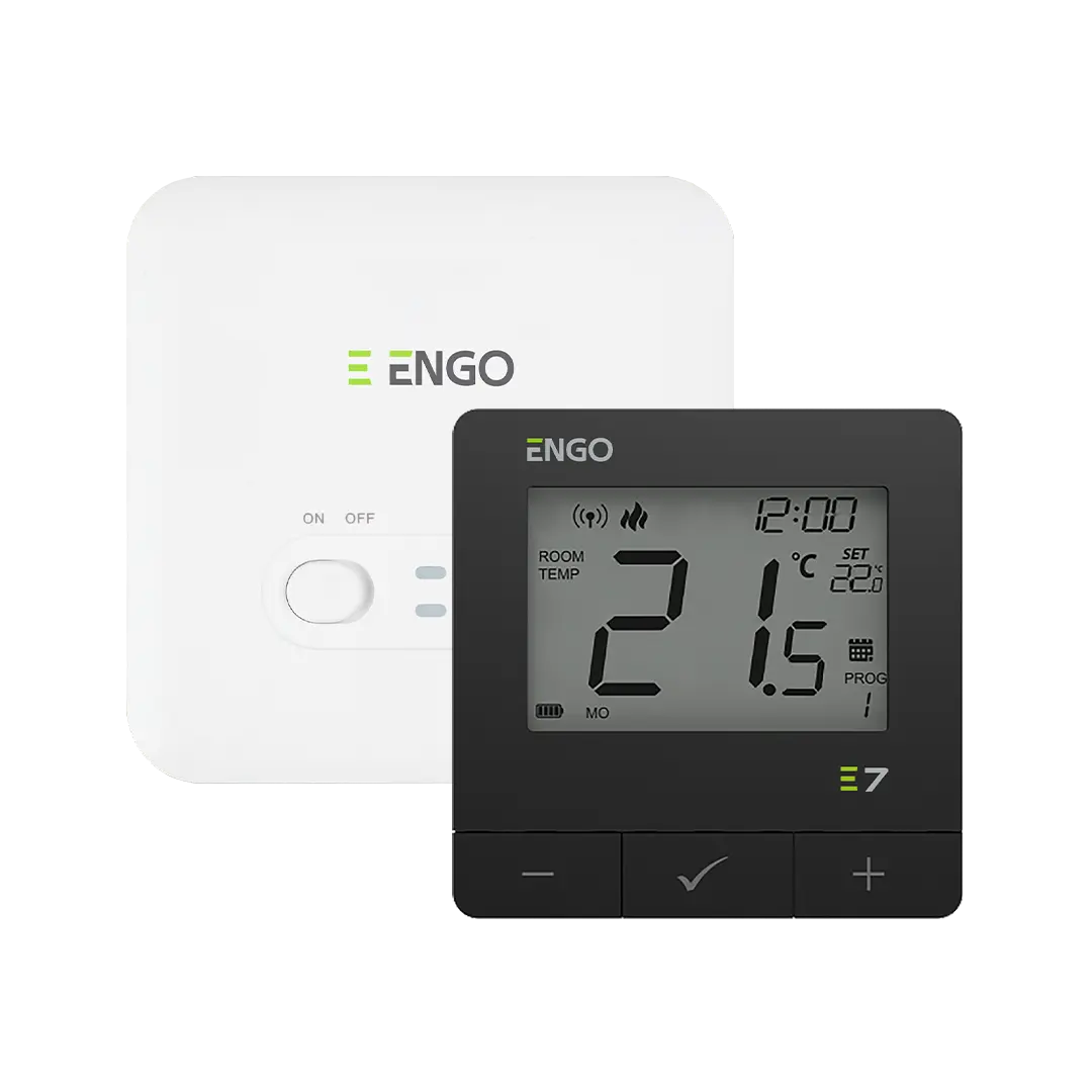 2823024 - ENGO E7-RFB - Thermostaat met ontvanger - 868Mhz - zwart