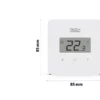 Tech regeling vloerverwarming - kamerthermostaat - EU-R-12b wit - voorkant + zijkant