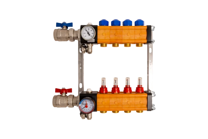 Kunststof vloerverwarming verdeler zonder pomp (KZP)
