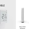 Tech regeling vloerverwarming - kamerthermostaat - EU-R-8pb Plus Wit - voorkant + zijkant