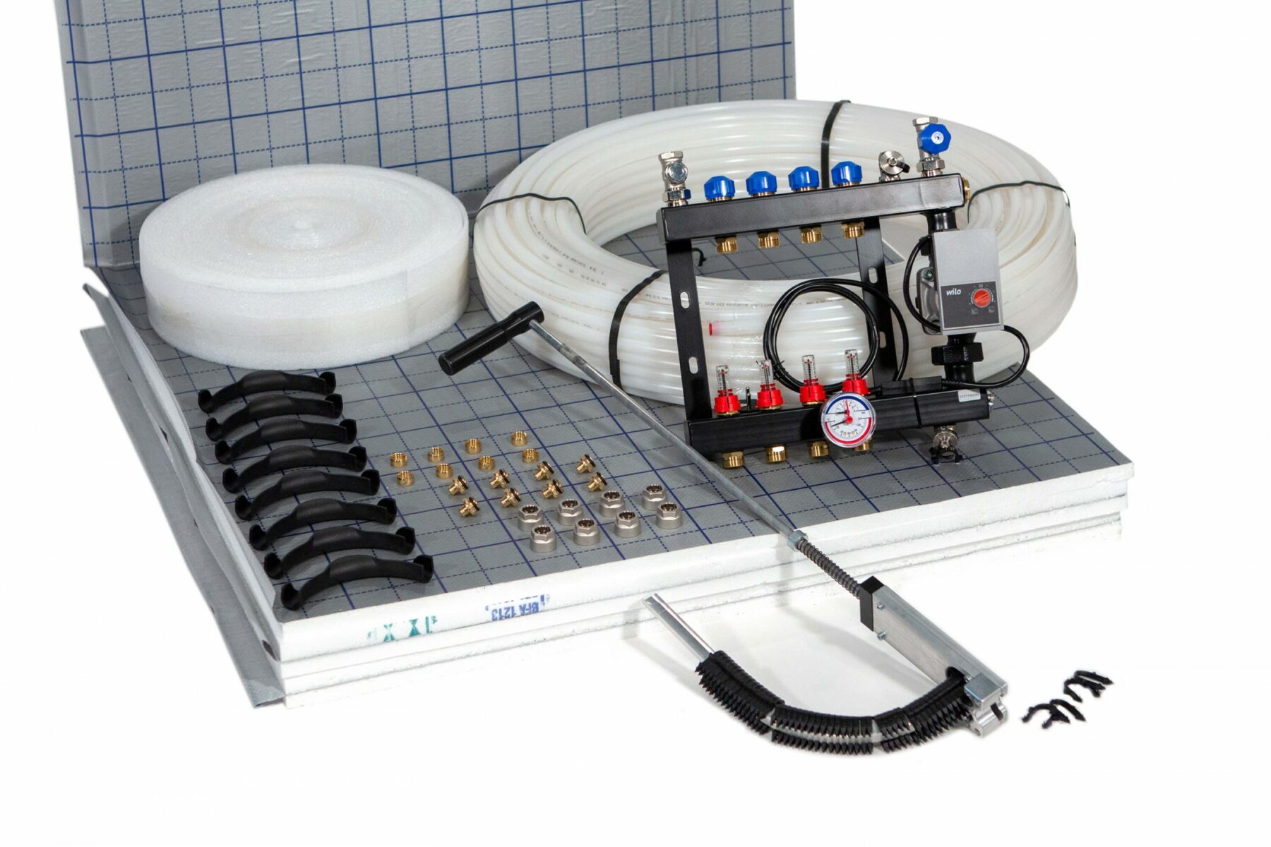 Vloerverwarming set tackerplaat